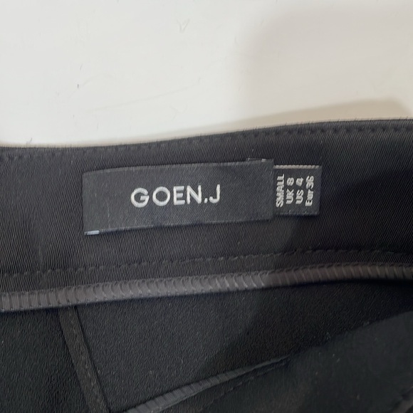 GOEN J. Black Trouser Pantss Size 4 Small Layer Look With High Leg Side Slit EUC - Picture 5 of 10